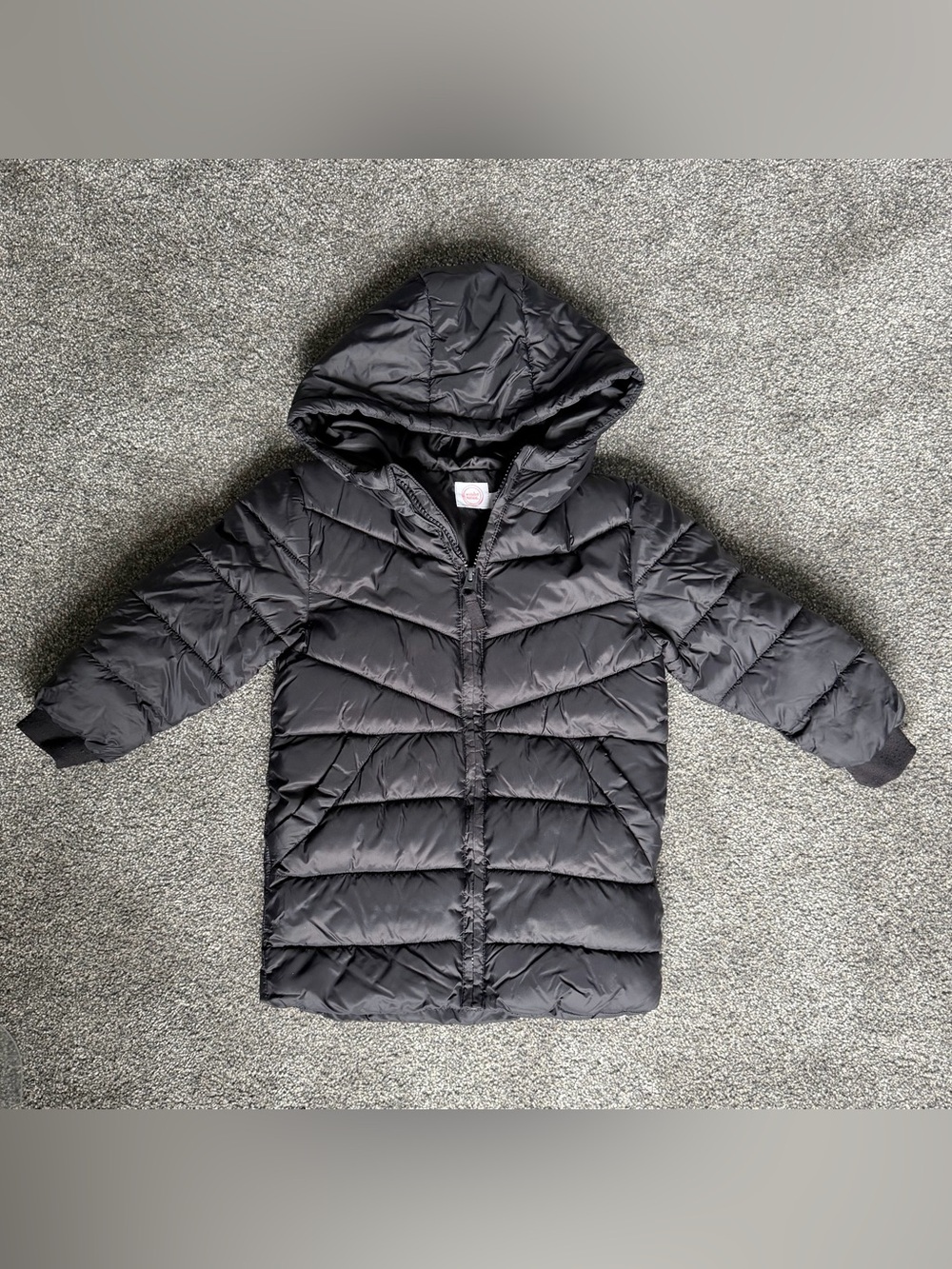 Toddler Black Hooded Puffer Jacket